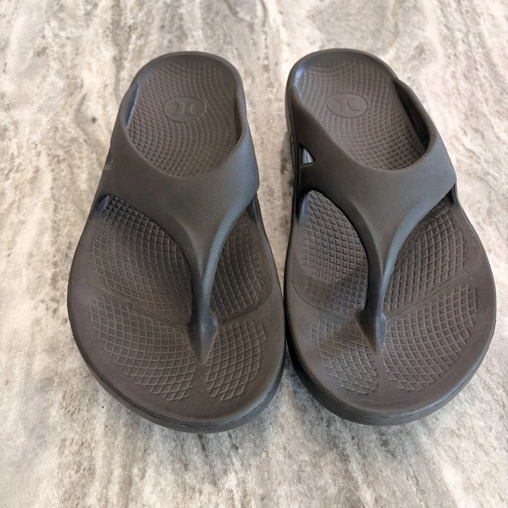 Hurley Injection Flip Flops Men's 9 Black Comfort Sandals